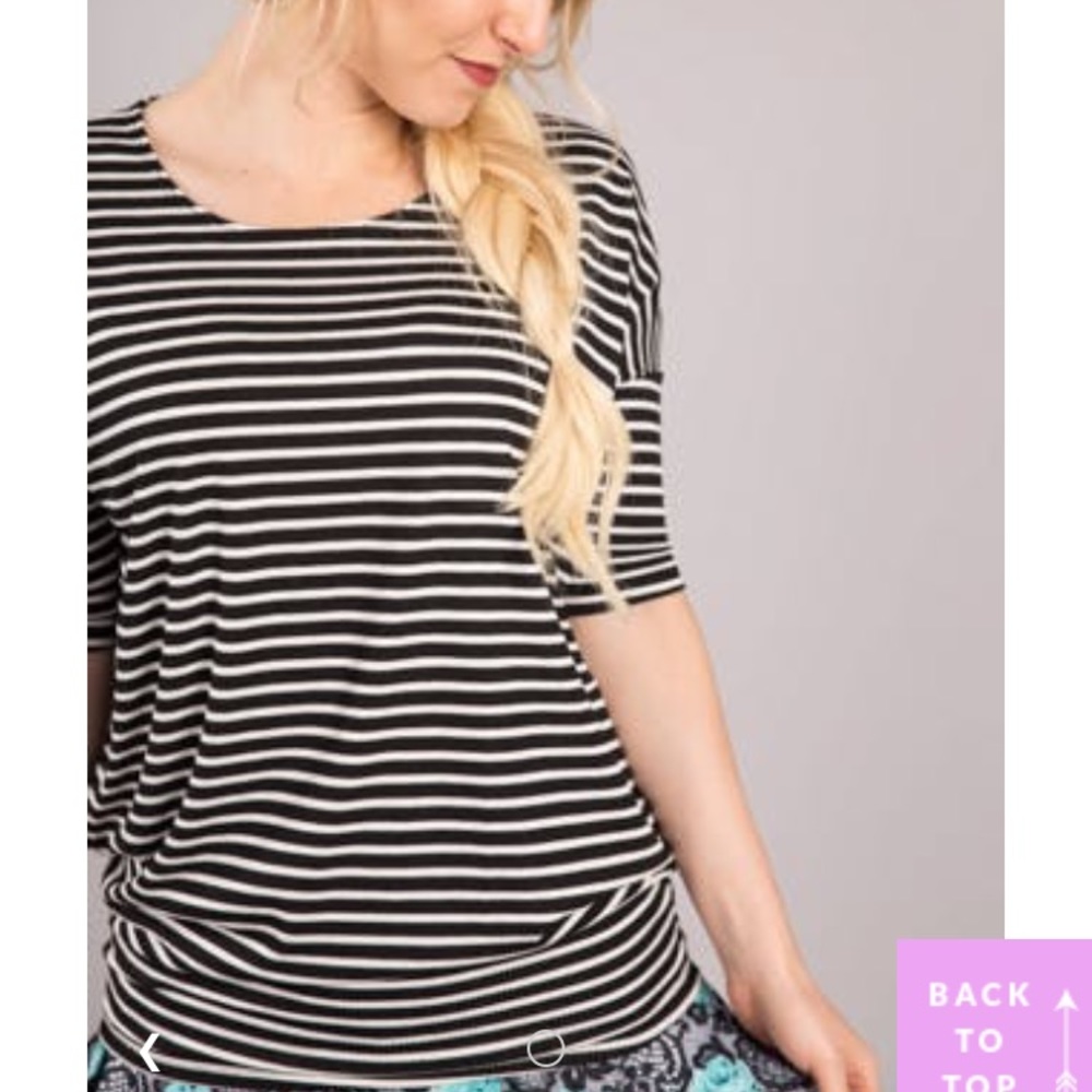 Agnes & Dora Black & White Striped Dolman Tunic